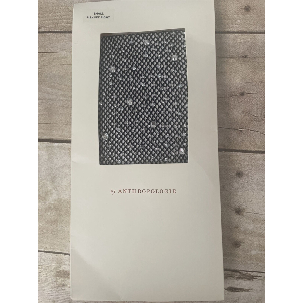 A By Anthropologie Womens Fishnet Tights Black Stretch Nylon Blend Small New